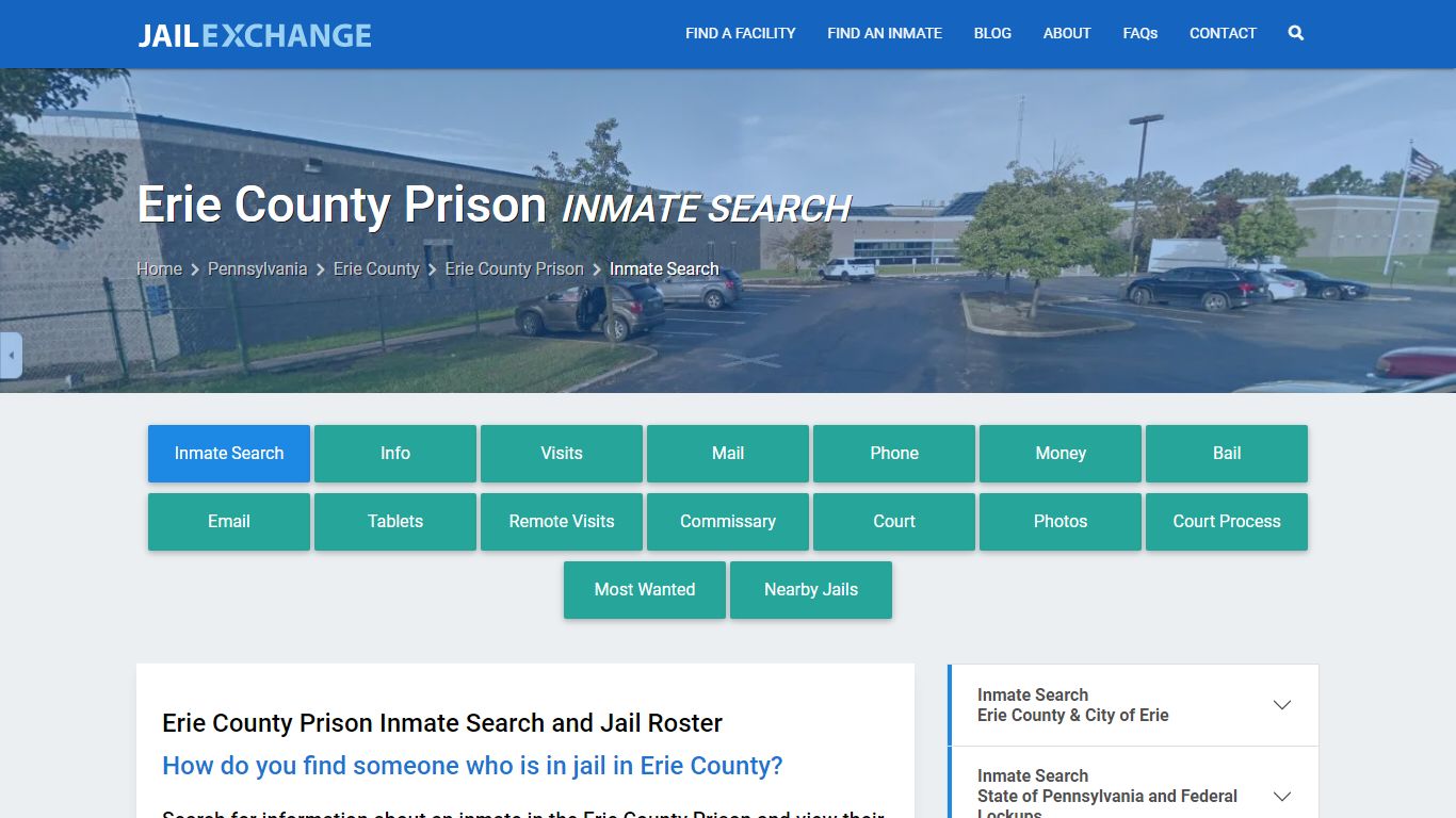Inmate Search: Roster & Mugshots - Erie County Prison, PA - Jail Exchange